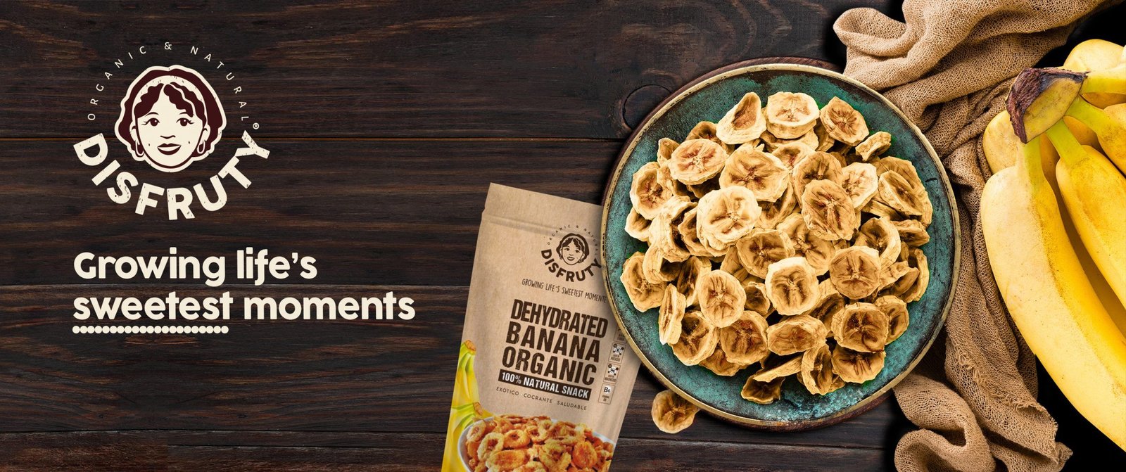 Key Visual del rebranding de la marca de alimentación disfruty agencia de branding y packaging