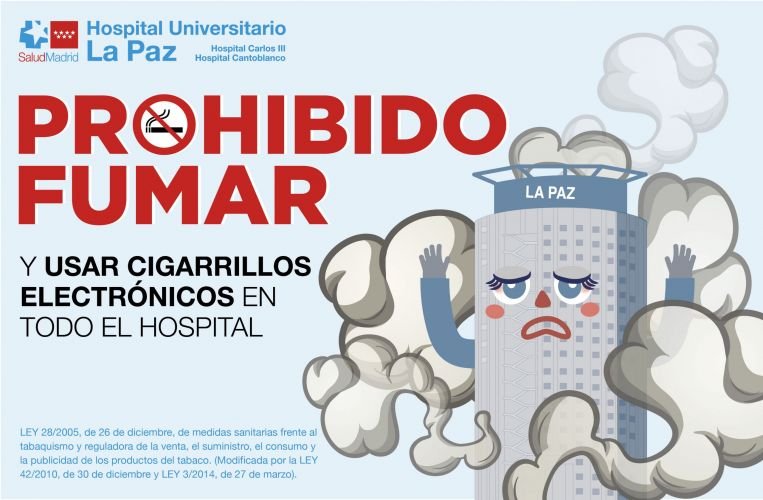 cartel con ingografia ilustración de prohibido fumar
