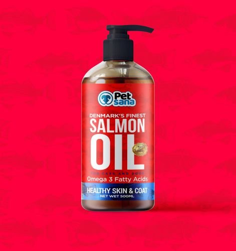 Salmon oil label design